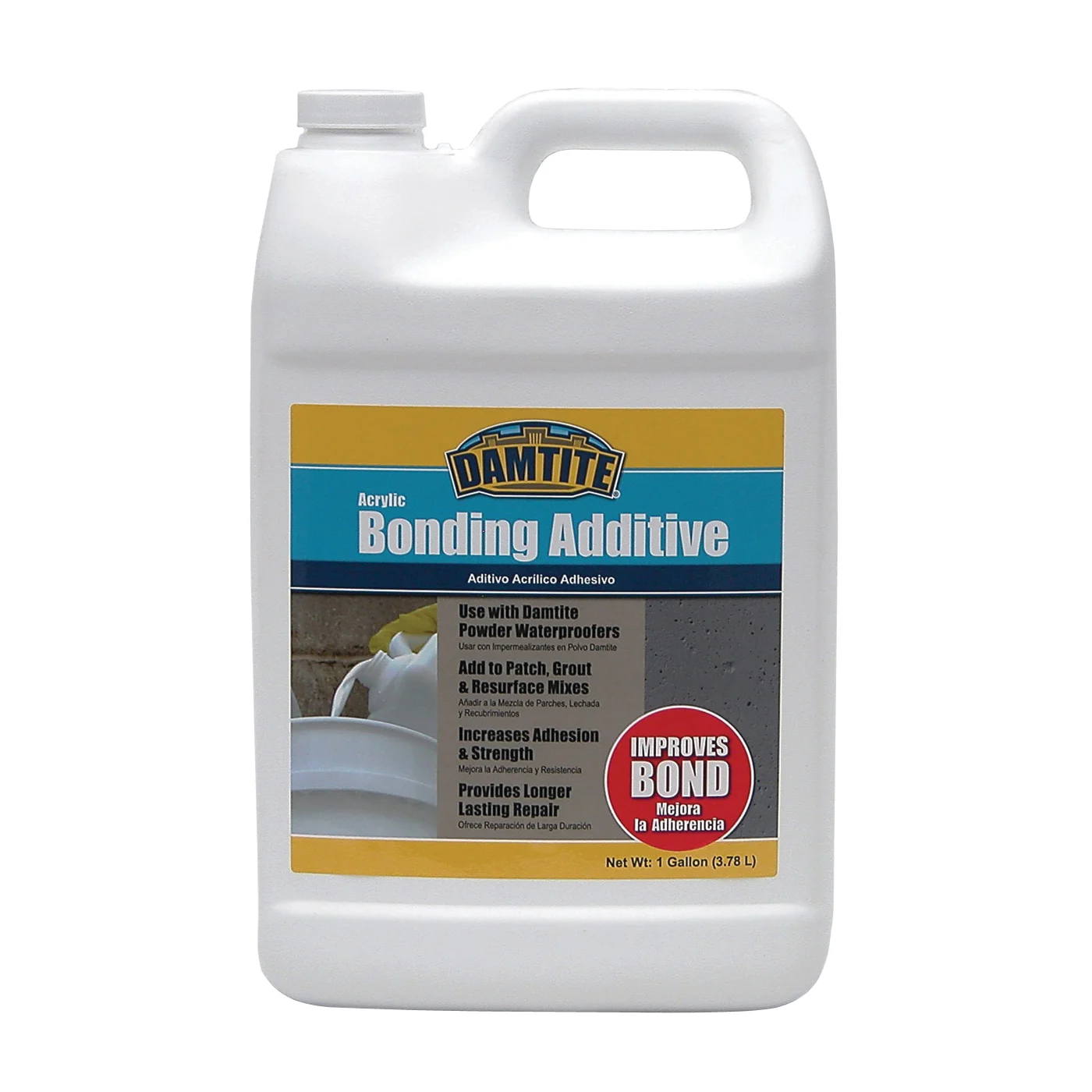 05370 Bonding Additive, Liquid, White, 1 gal Bottle - Damtite