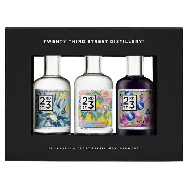 23rd Street Distillery Gin Gift Box 3 x 200mL - Alcohol