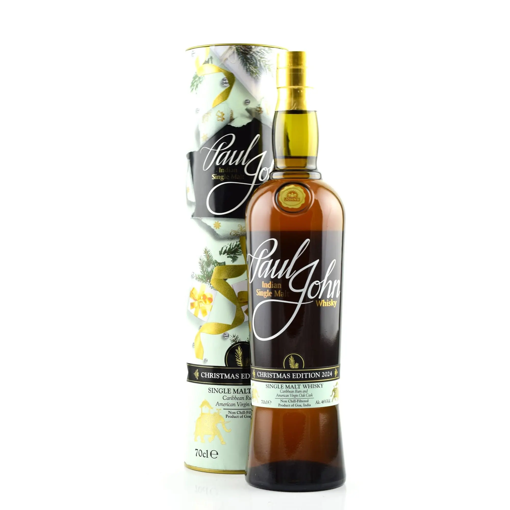 Paul John Christmas Edition 2024 Single Malt Indian Whisky 700ml - Alcohol