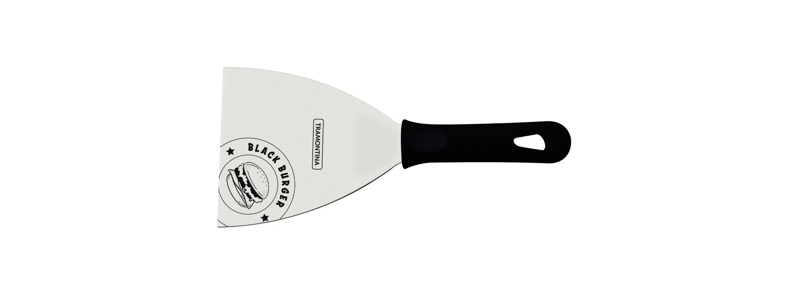 Churrasco Black Burger Spatula, 4" - Home & Garden