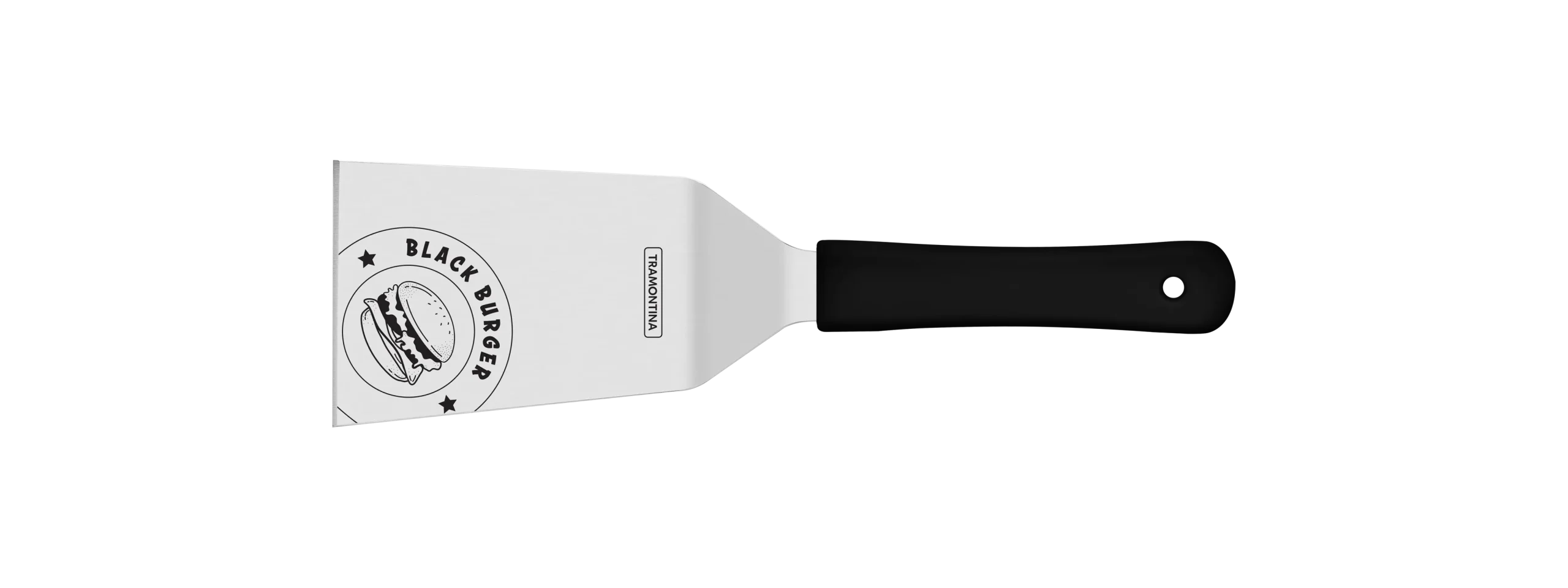 Churrasco Black Burger Spatula, 6" - Home & Garden