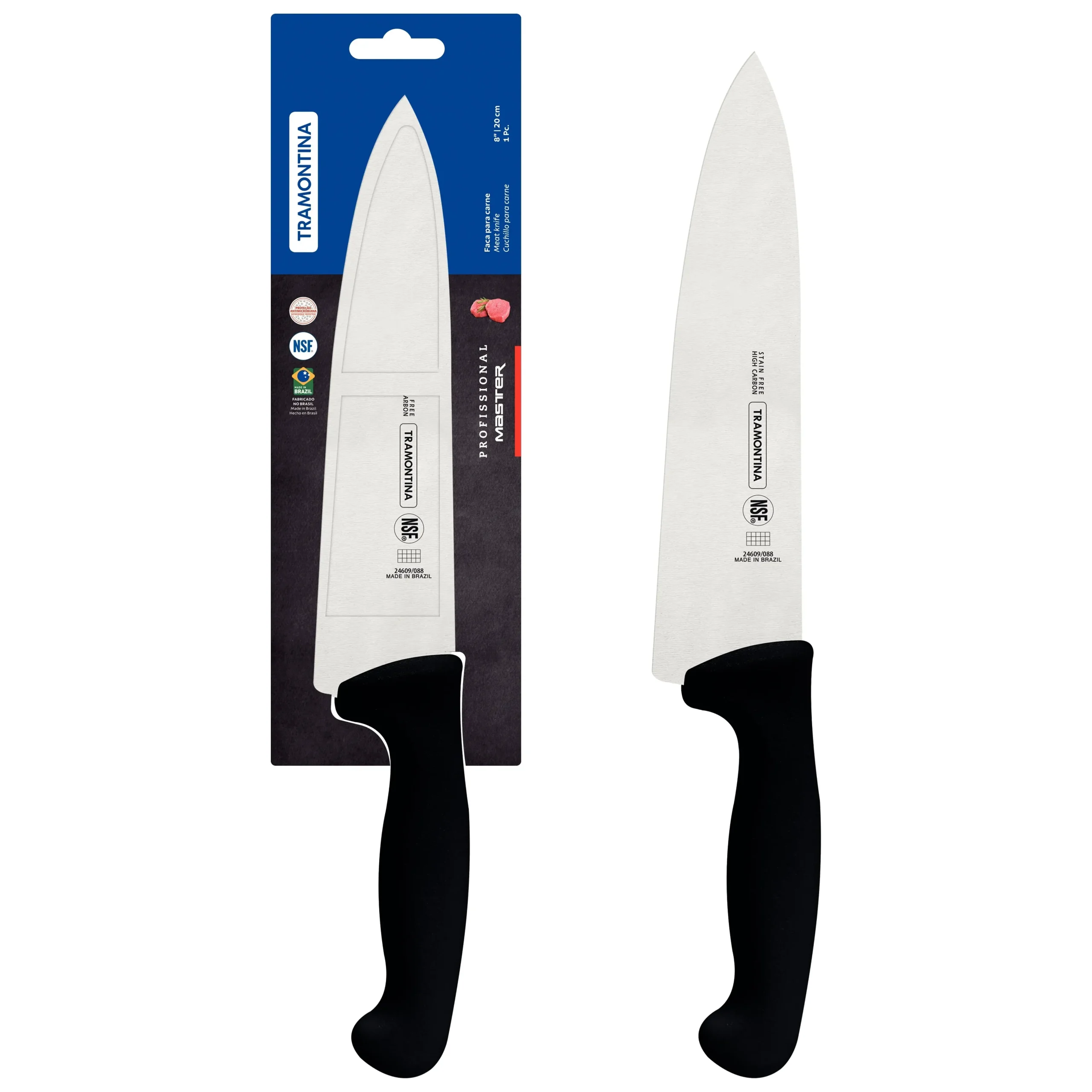 Professional Master Black Cooks Knife, 8" - Home & Garden