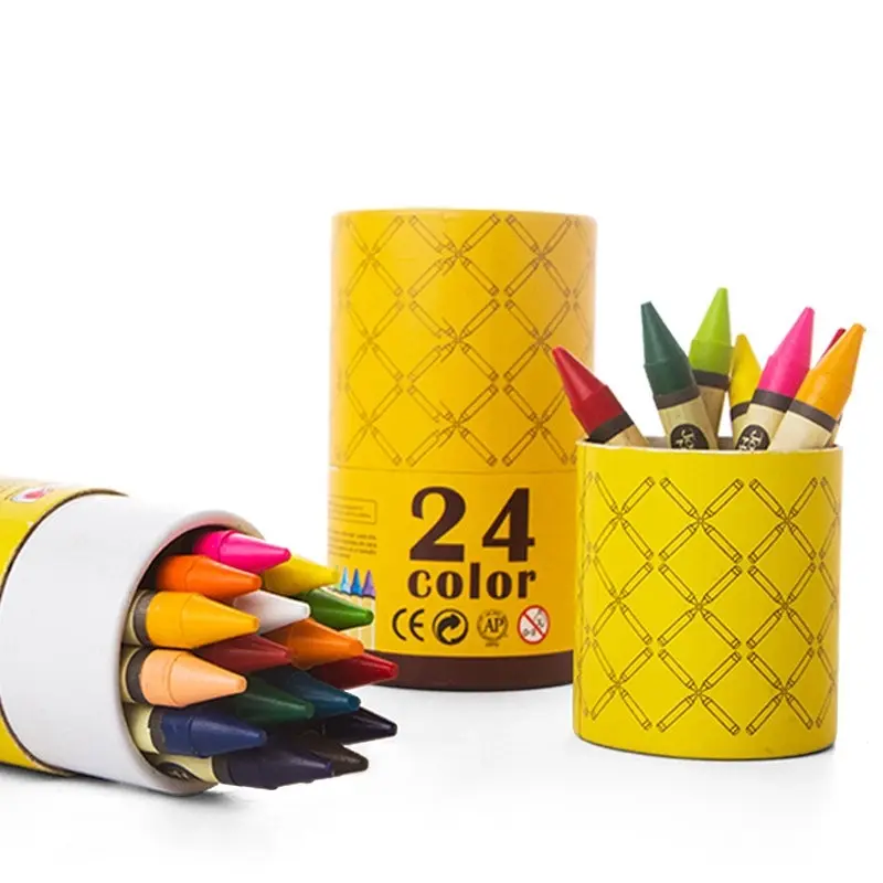 24pc Jarmelo Washable Kids/Children Drawing/Colouring Art/Craft Crayon Sticks 2+ - Hobbies