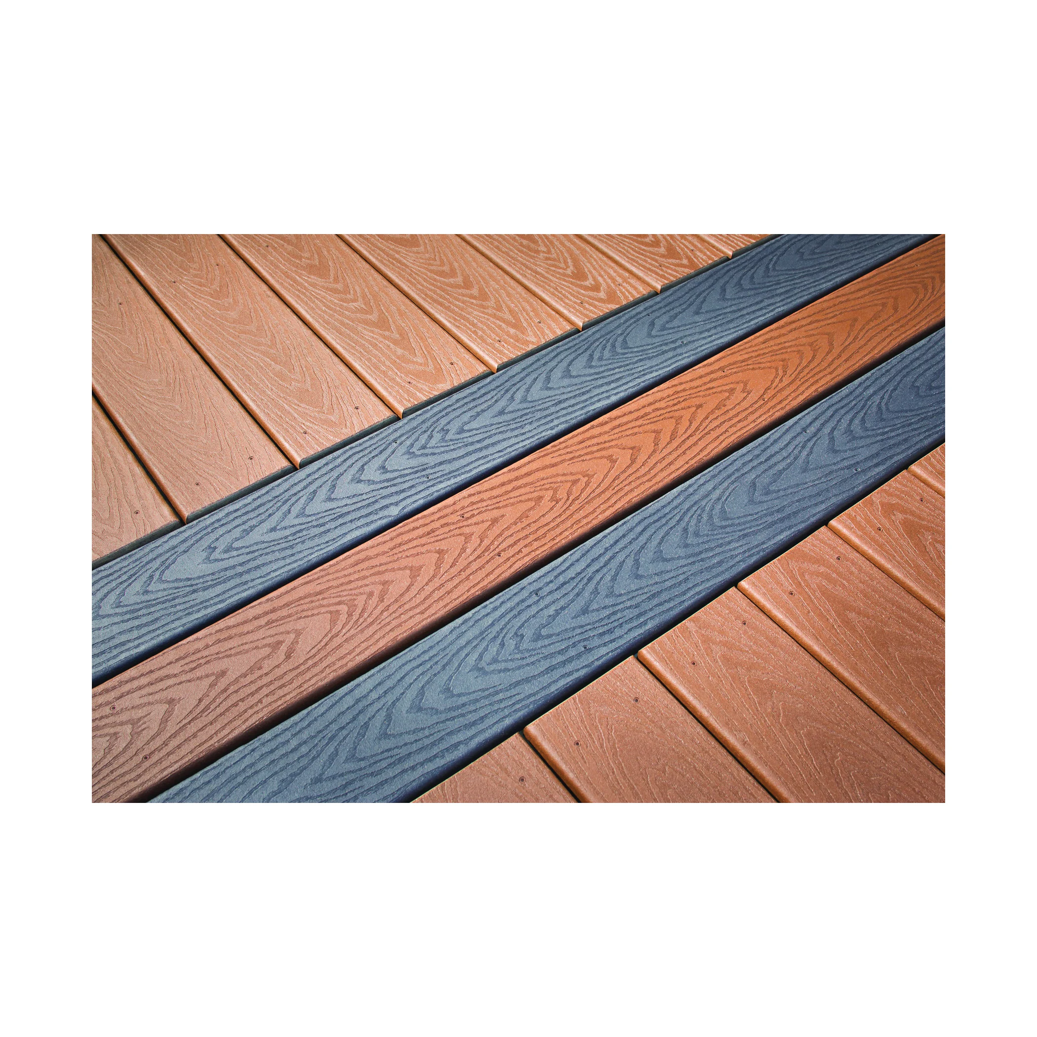 Select PG010620SS64 Square-Edge Decking Board, 20 ft L, 6 in W, 1 in T, Plastic Composite, Pebble Gray