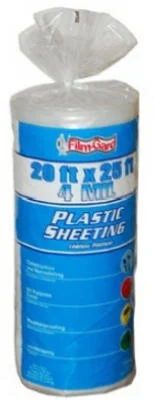 MH744 Sheeting, 25 ft L, 20 ft W, 4 mil Thick, Plastic, Clear - Film-Gard