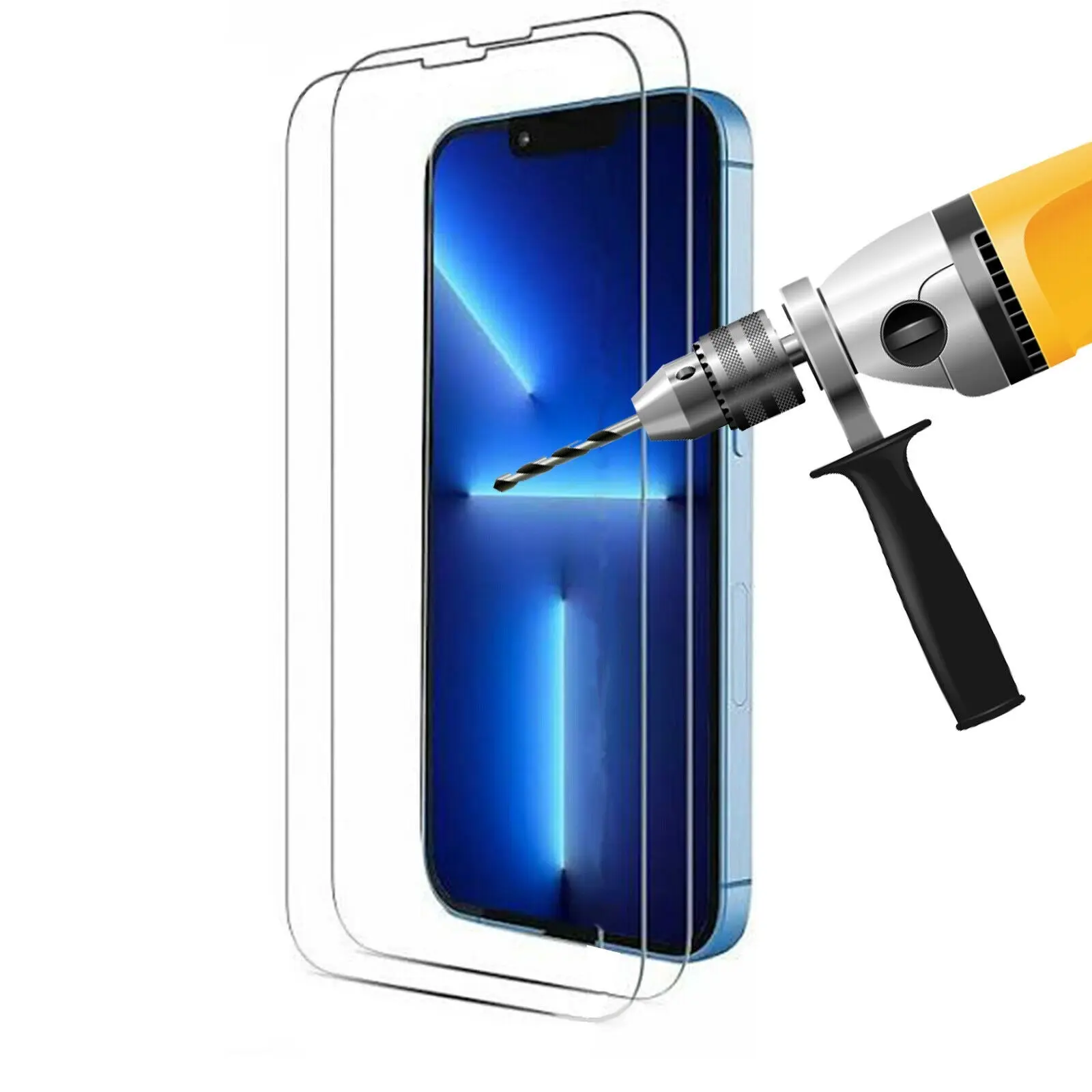 2pcs Tempered Glass Screen Protector Guard for Apple iPhone 13 Pro Max Front - Electronics