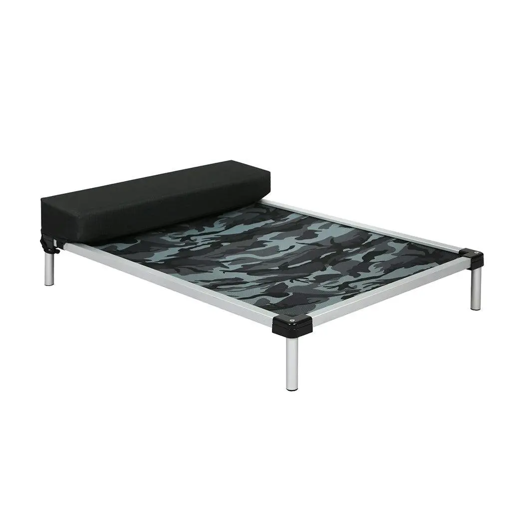 Pawz Pet Trampoline Aluminium Frame Dog Bed Elevated Pillow Oxford Cloth Large - Pets