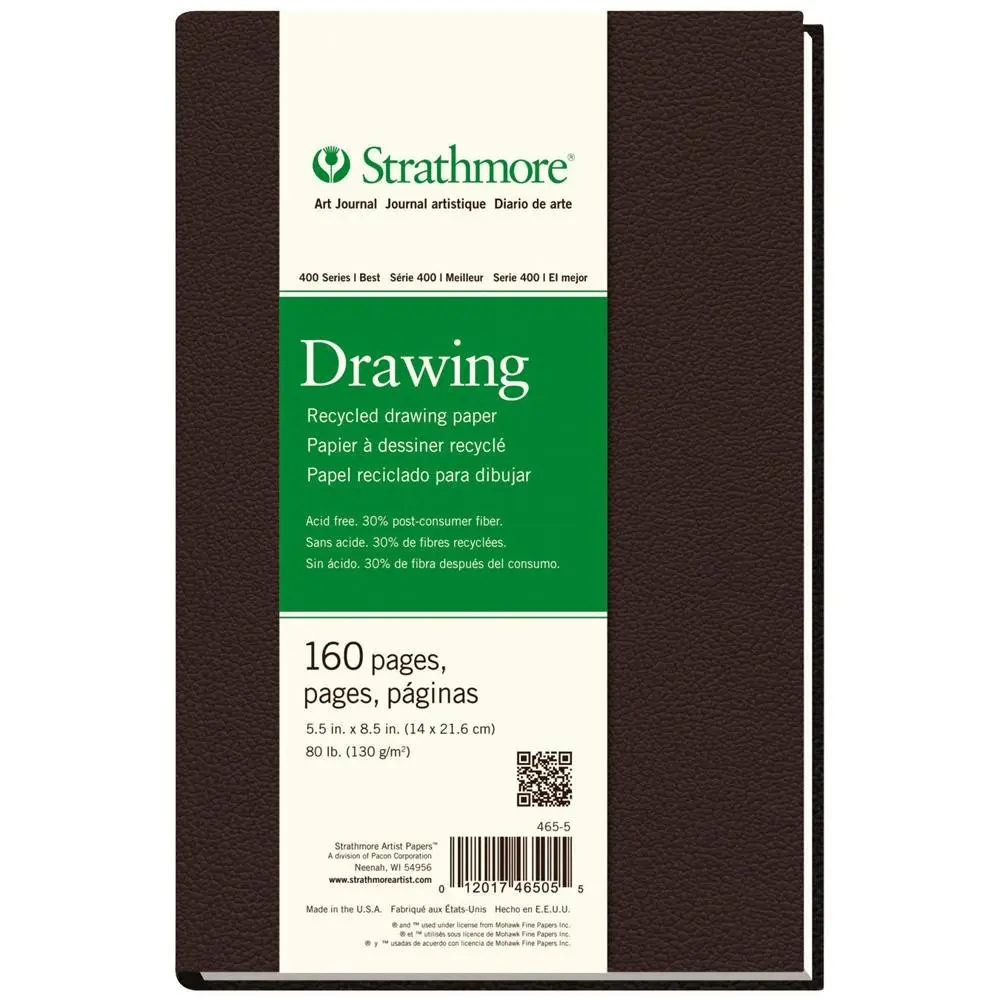 Strathmore 400 Series HB Recycled Draw Art/Sketch Journal 5.5''x8.5'' 160 Sheets - Office