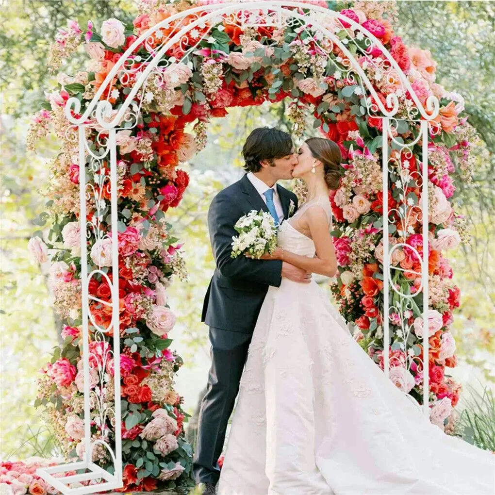 Fin Heavy Duty Thick Metal Wedding Ceremony Arch Stand Garden Courtyard Cast Trellis - Religious & Ceremonial