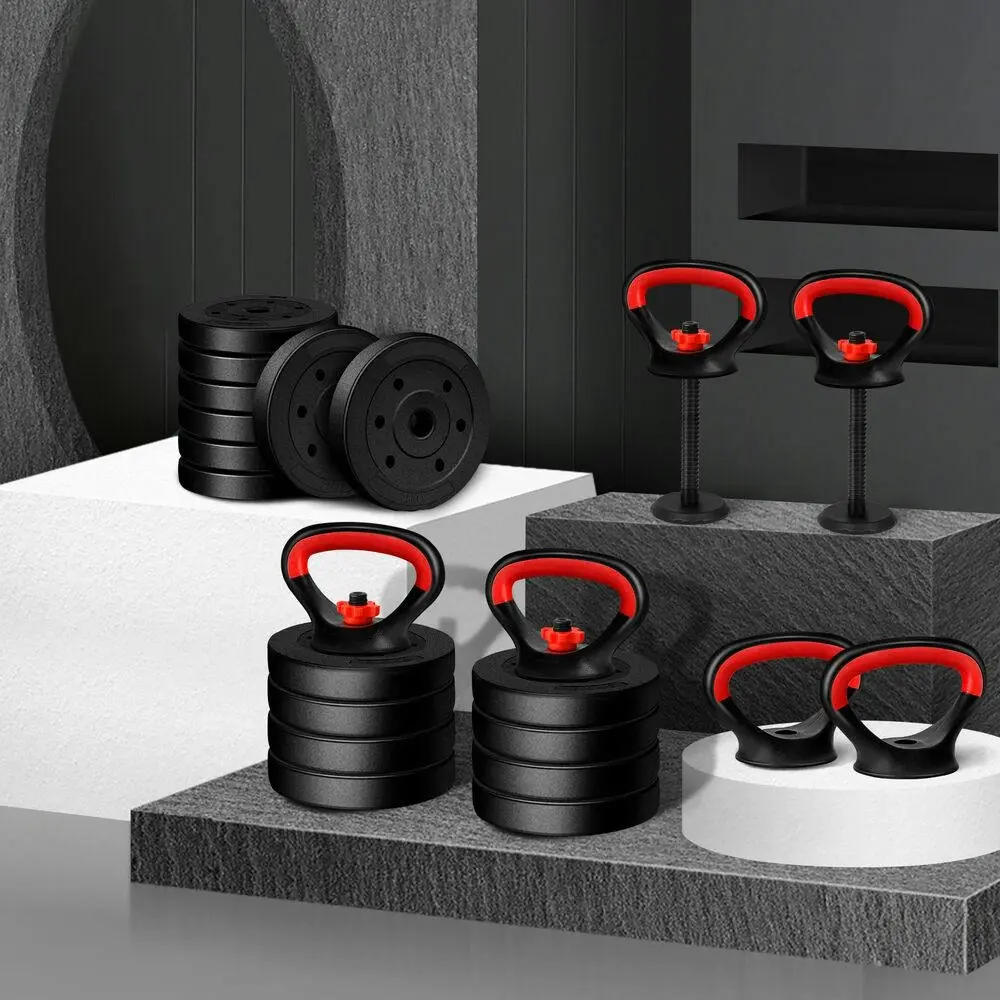 Black Lord Kettlebell Set 20kg Adjustable Weight Lifting Dumbbell - Sports & Outdoor