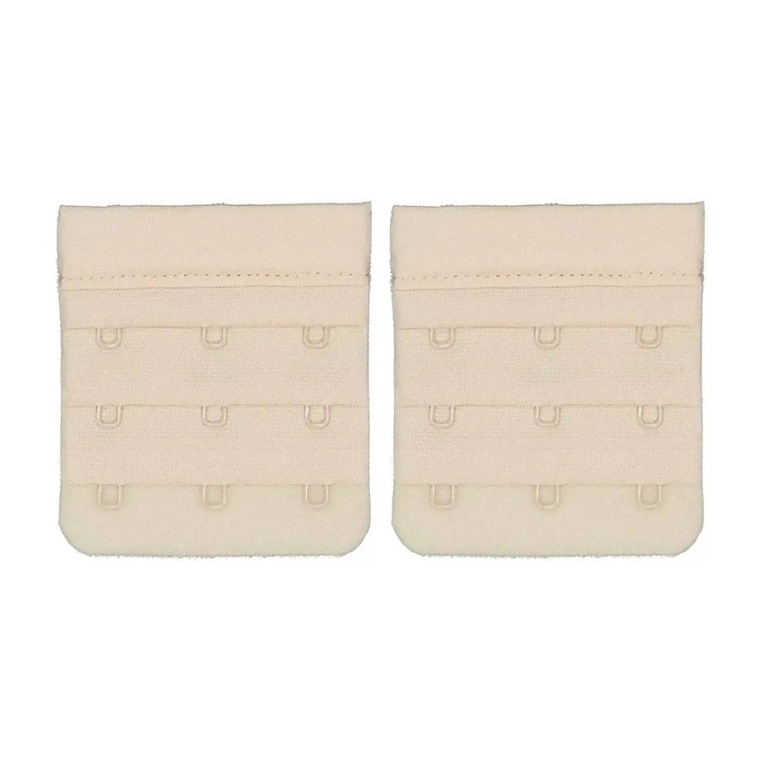2x Triumph 3 Hook Bra Extender Extension Band Fastener Clip On Strap Beige - Fashion