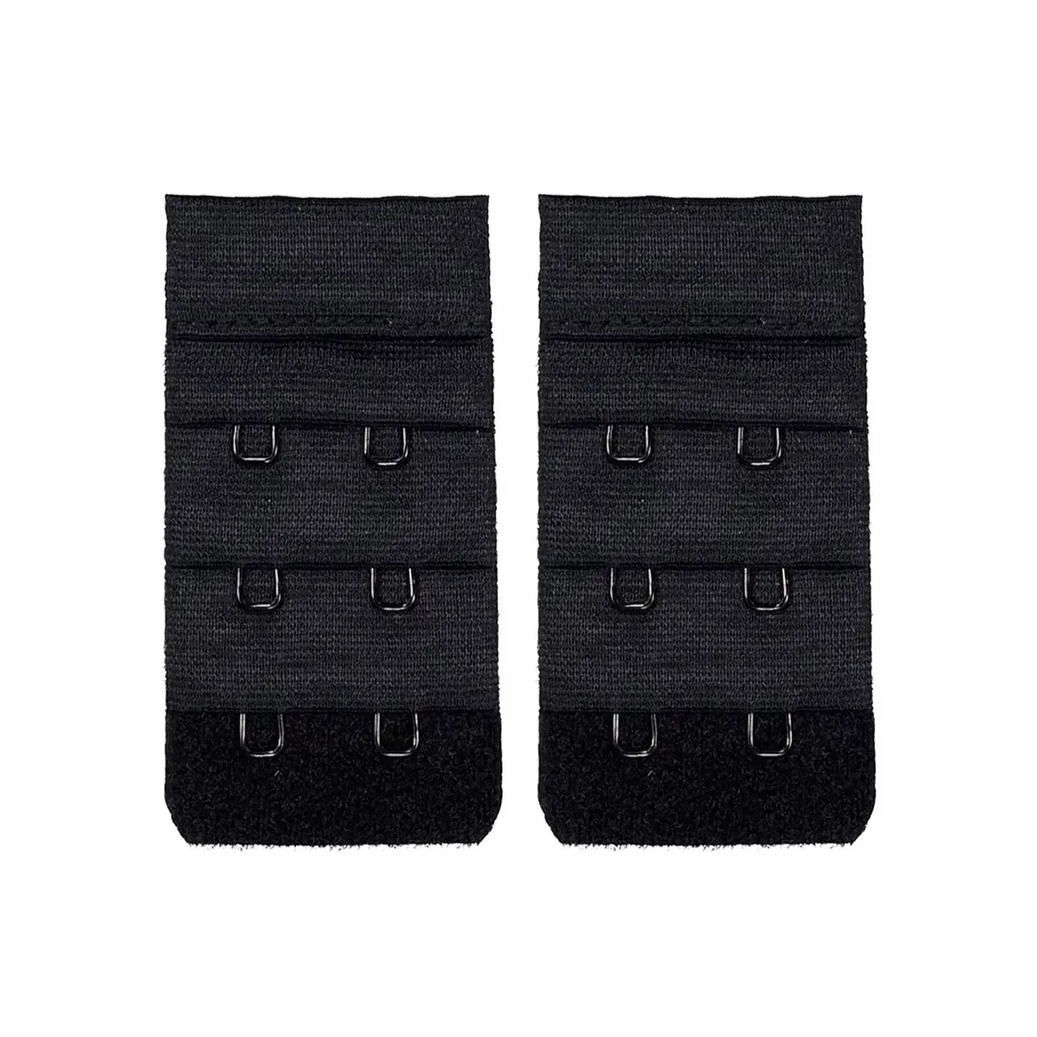 2x Triumph 2 Hook Bra Extender Extension Band Fastener Clip On Strap Black - Fashion