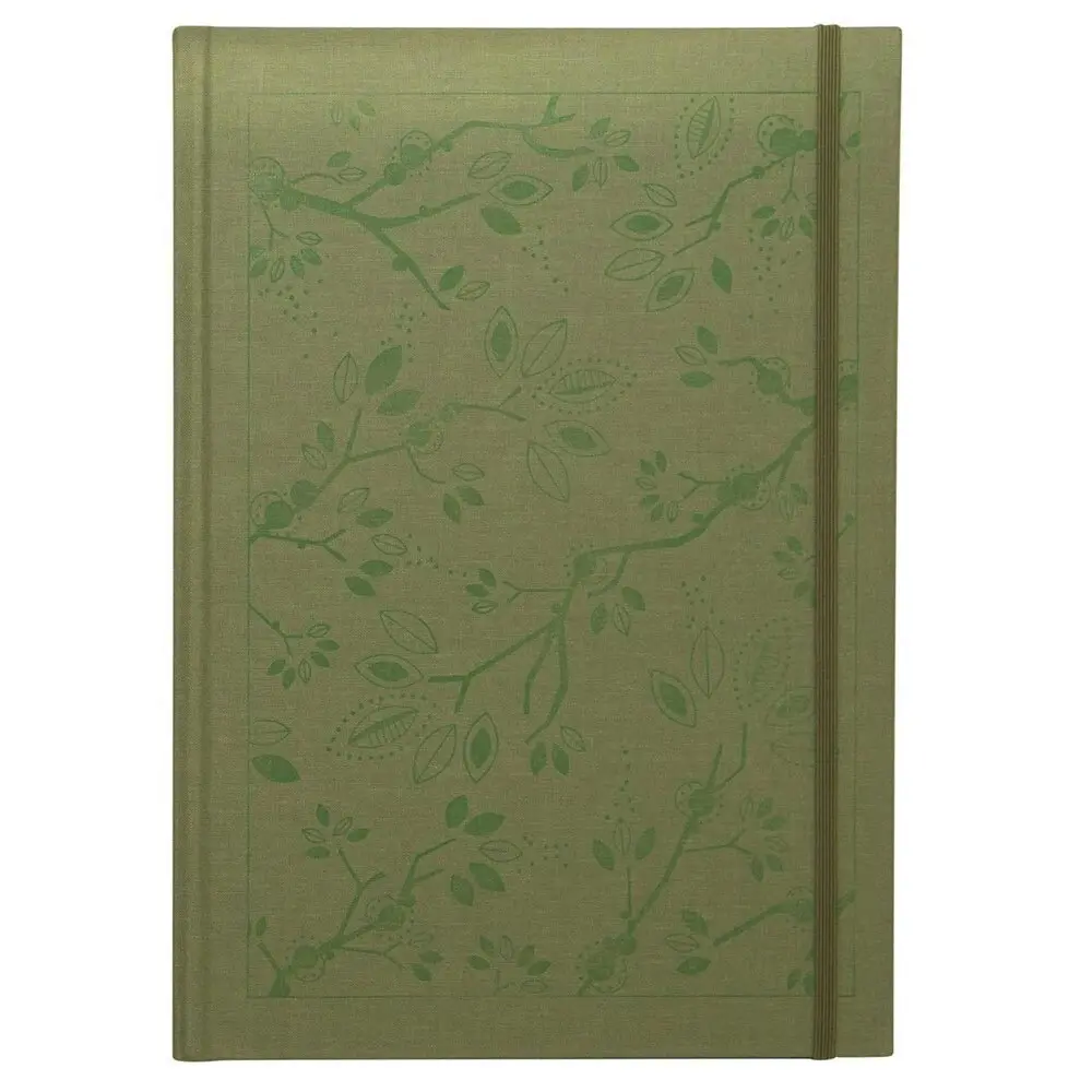 Lantern Studios A4 Journal/Notebook Hardcover Diary Stationery Foil Leaf/Sage - Office