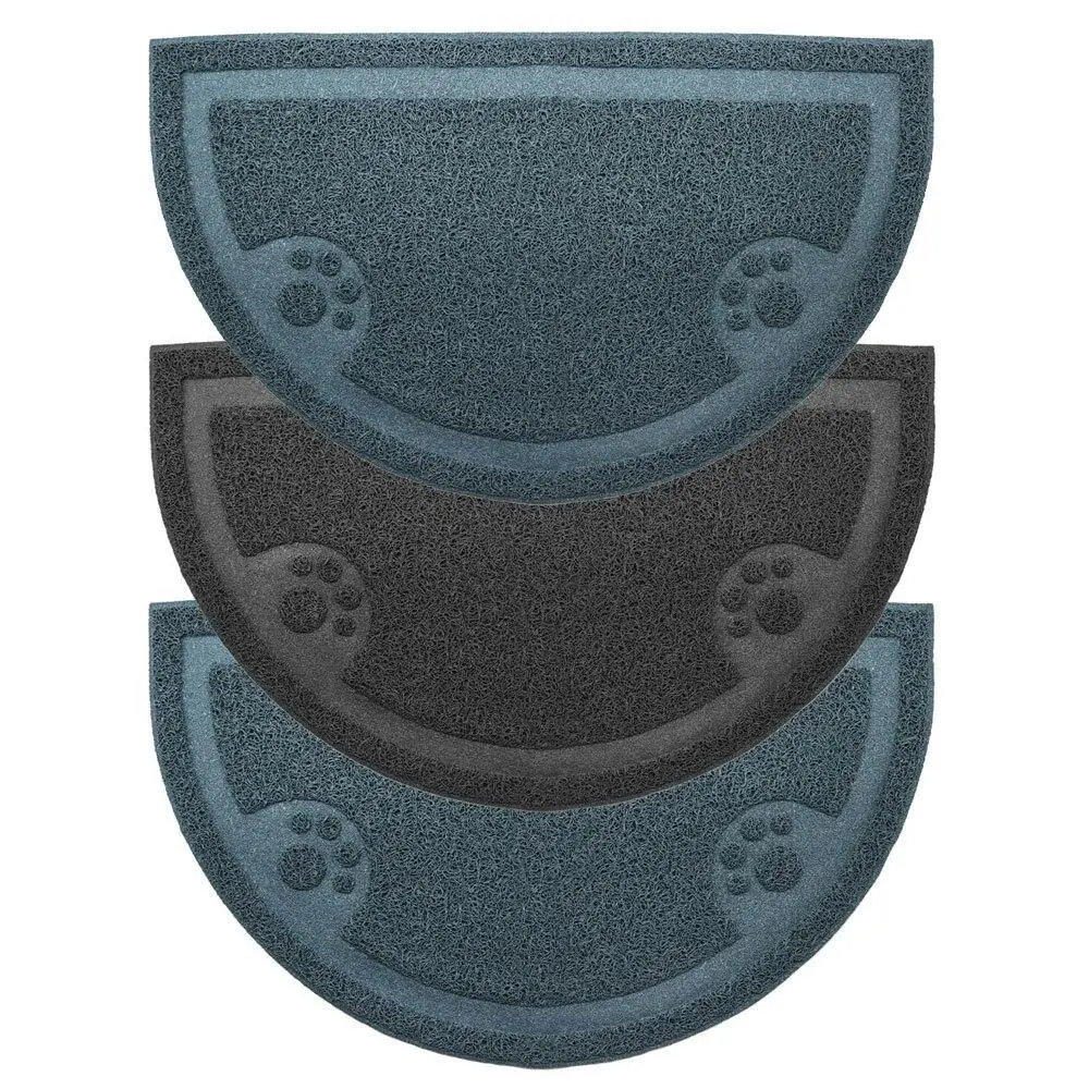 3x Paws & Claws 60cm Pet Dog Food Mat Non Slip Rubber Pad for Feeding Bowl Asst. - Pets