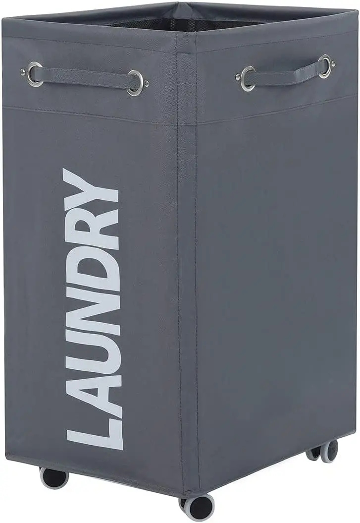 Rolling Laundry Basket with Wheels - Home & Garden