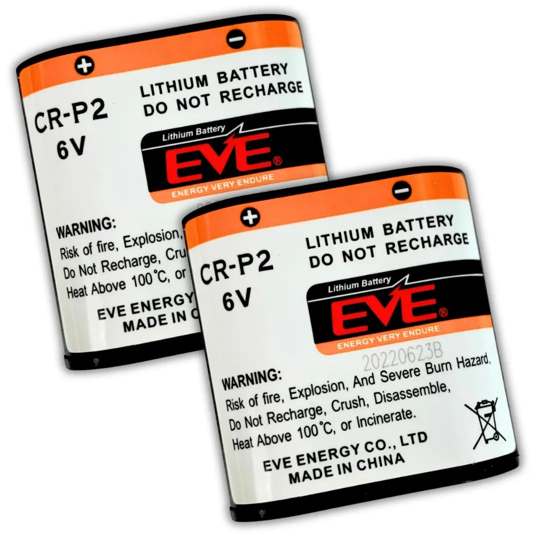 2x Compatible CRP2 Lithium Photo Battery 1500mAh CRP2 6V CR-P2