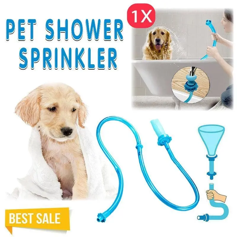 Pet Shower Connector Wash Hose Attachment Sprinkler Handheld Rinser Dogs Bathing - Pets