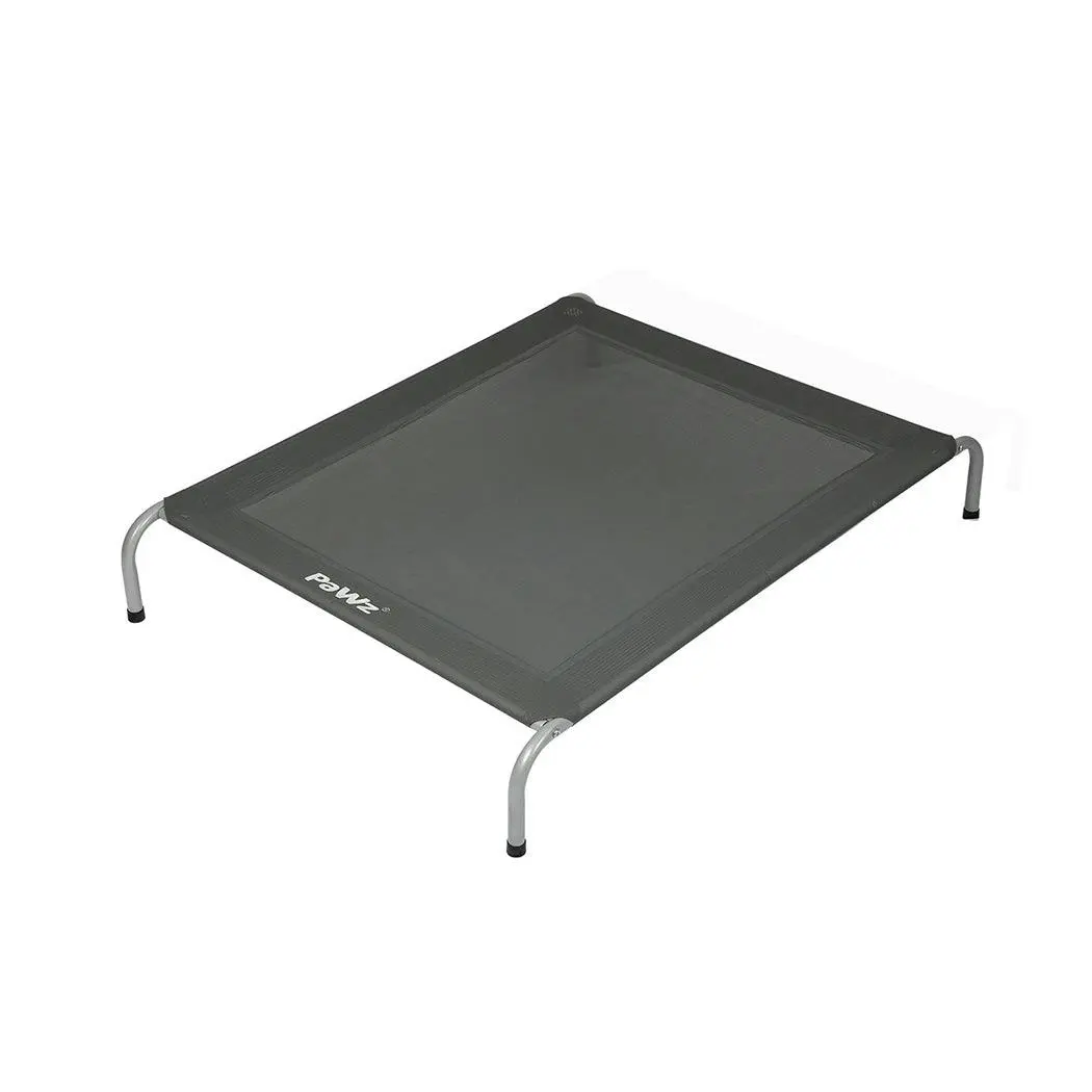 Pawz Elevated Trampoline Pet Bed Dog Puppy Raised Heavy Duty Medium Grey - Pets