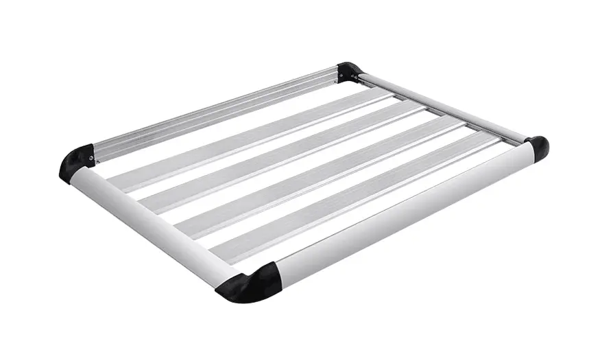 Elora Car Roof Rack Platform Luggage Carrier Vehicle Cargo Tray 140x100cm Silver - Automotive