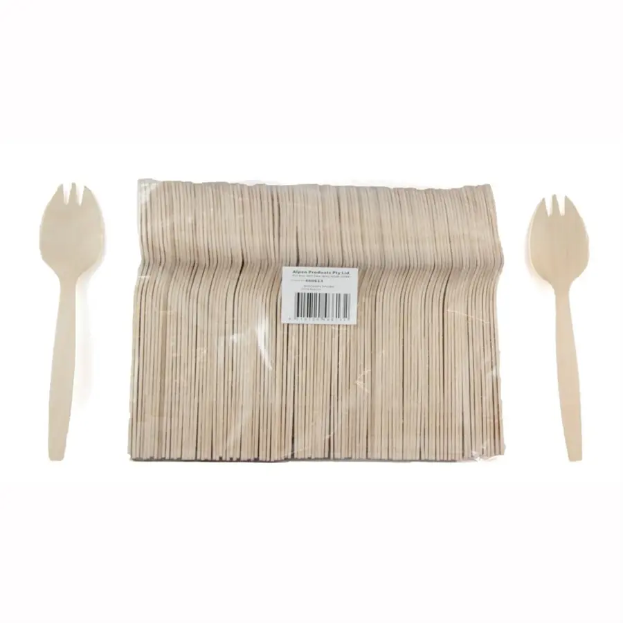 Wooden Sporks 140mm 100pk - Commercial