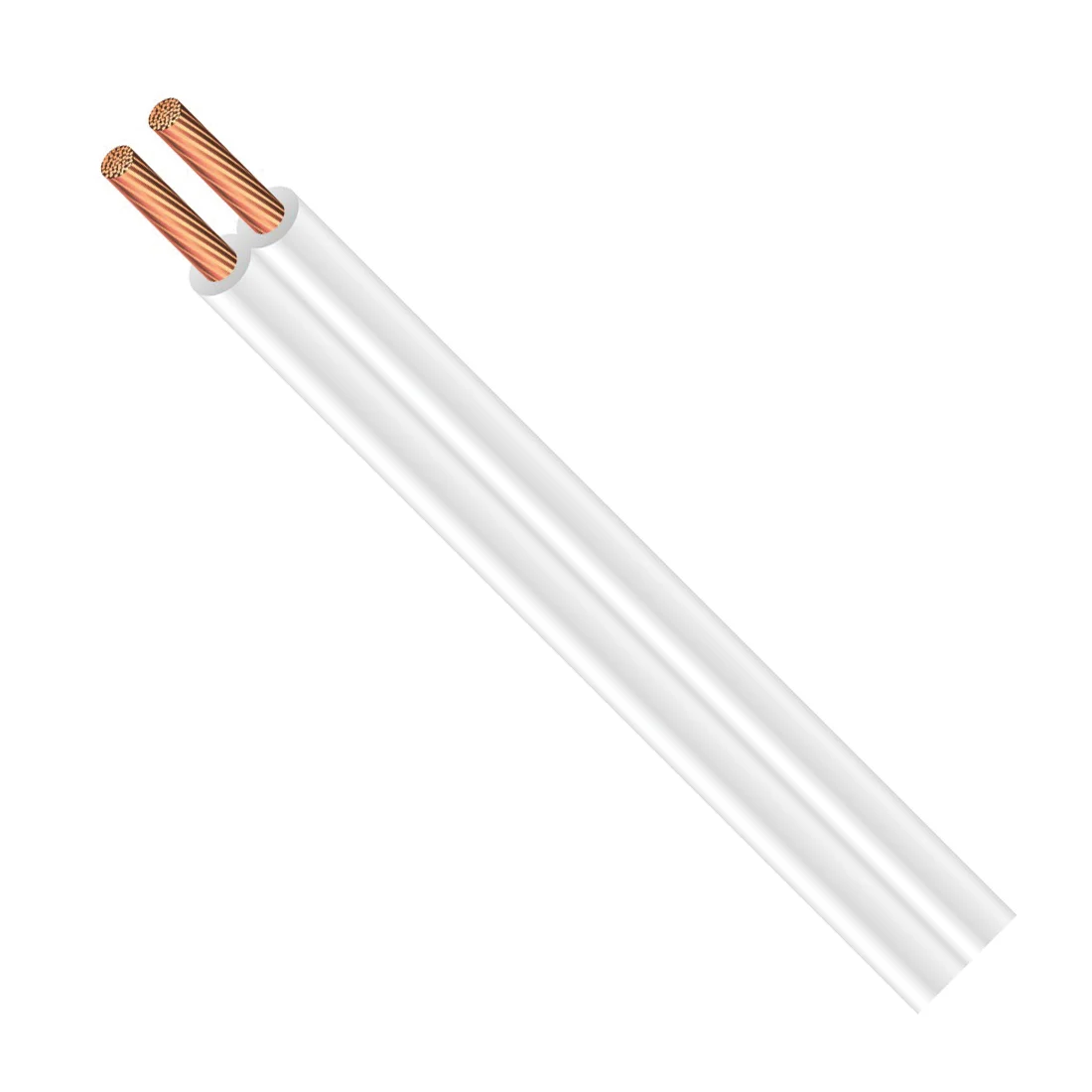 601266601 Lamp Cord, 16 AWG Wire, 2-Conductor, 250 ft L, Copper Conductor, PVC Insulation, White Sheath, 13 A, SPT-2
