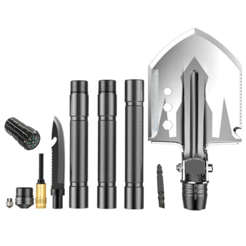 Elora Camping Shovel Folding Outdoor Survival Tools Multifunction Hiking Military - Sports & Outdoor