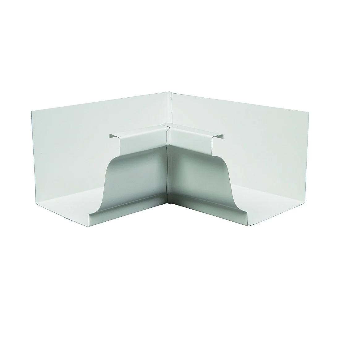 27201 Gutter Miter, 3-1/2 in H x 3-3/4 in W x 7-1/2 in L, K-Style Gutter System, Aluminum, White