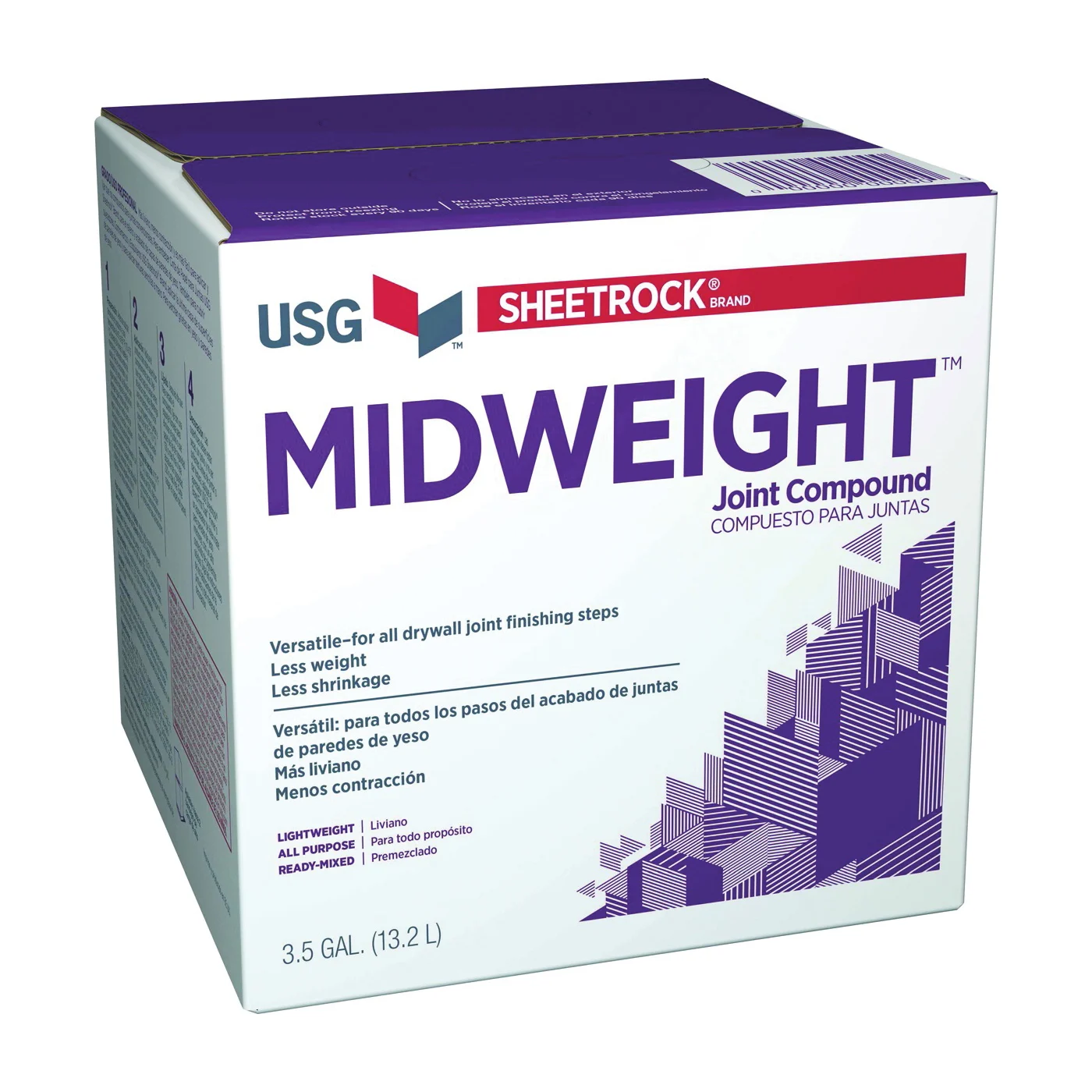 Midweight 380423060 Joint Compound, Paste, Off-White, 3.5 gal