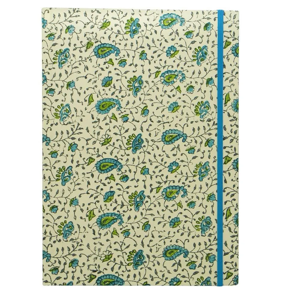 Lantern Studios A4 Journal/Notebook Hardcover School Diary Indian Blue Bodhi - Office