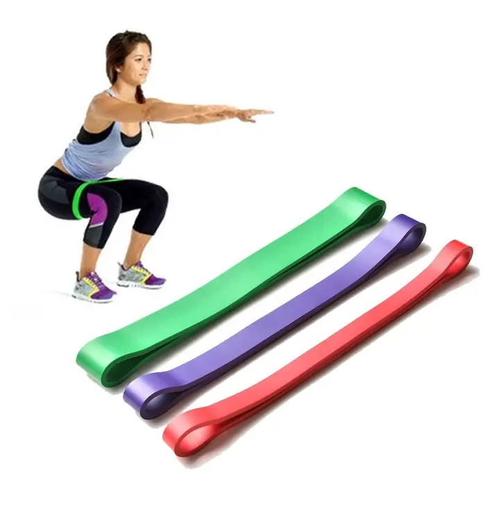 Set of 3 heavy duty resistance band loop power GYM fitness - Sports & Outdoor