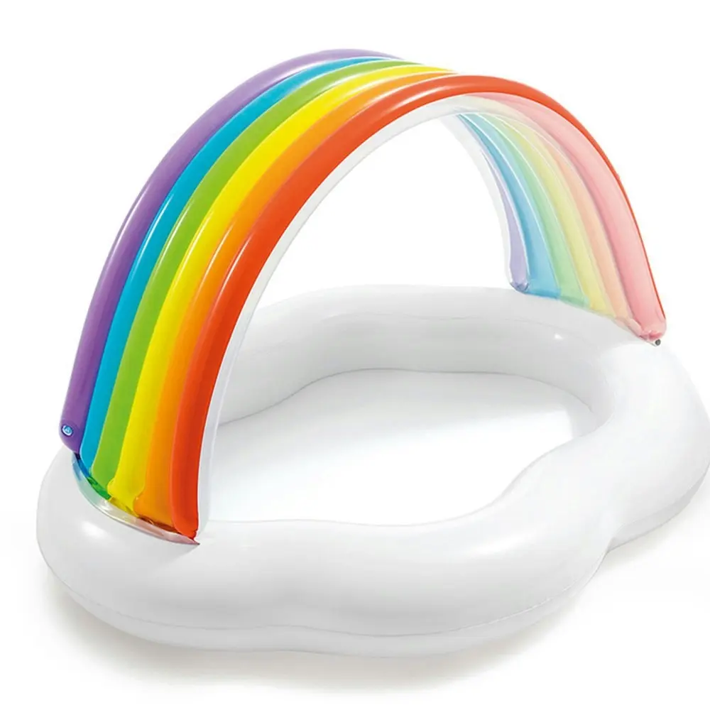 Intex 142 x 119cm Rainbow Cloud Outdoor/Patio Inflatable Baby/Kids Pool 1y+ - Home & Garden