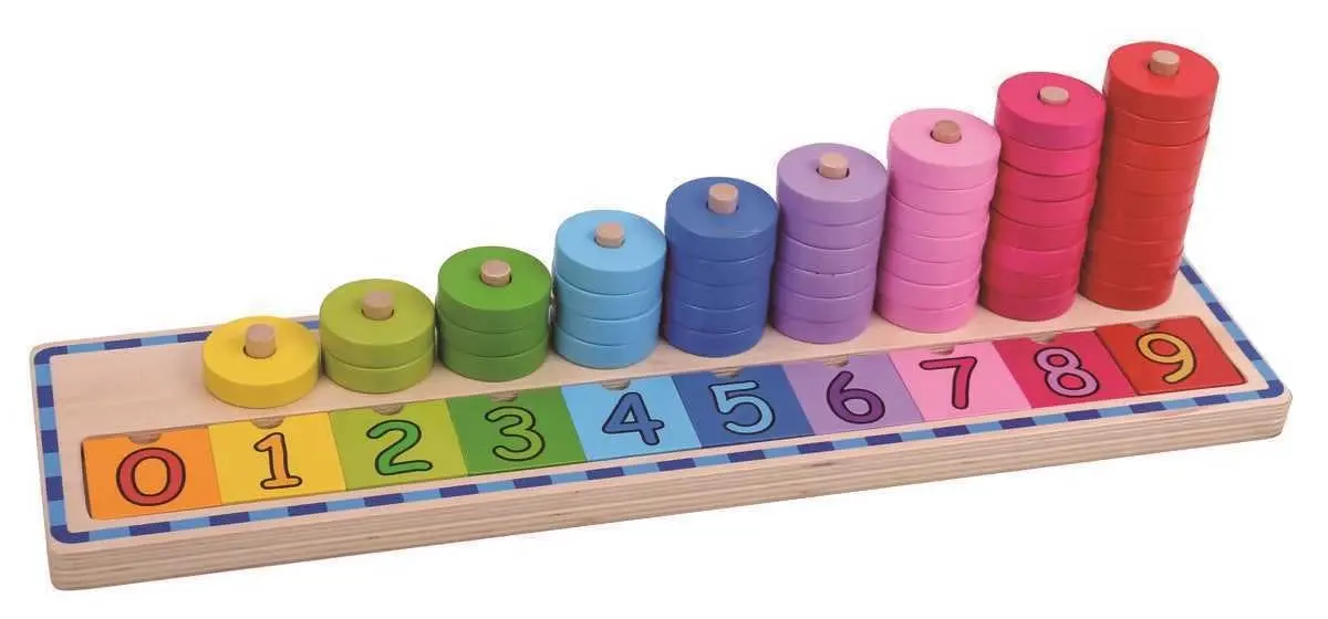 Tooky Toy Counting Stacker/Stacking Kids/Children's Puzzle/Thinking Board 2+ - Toys & Games