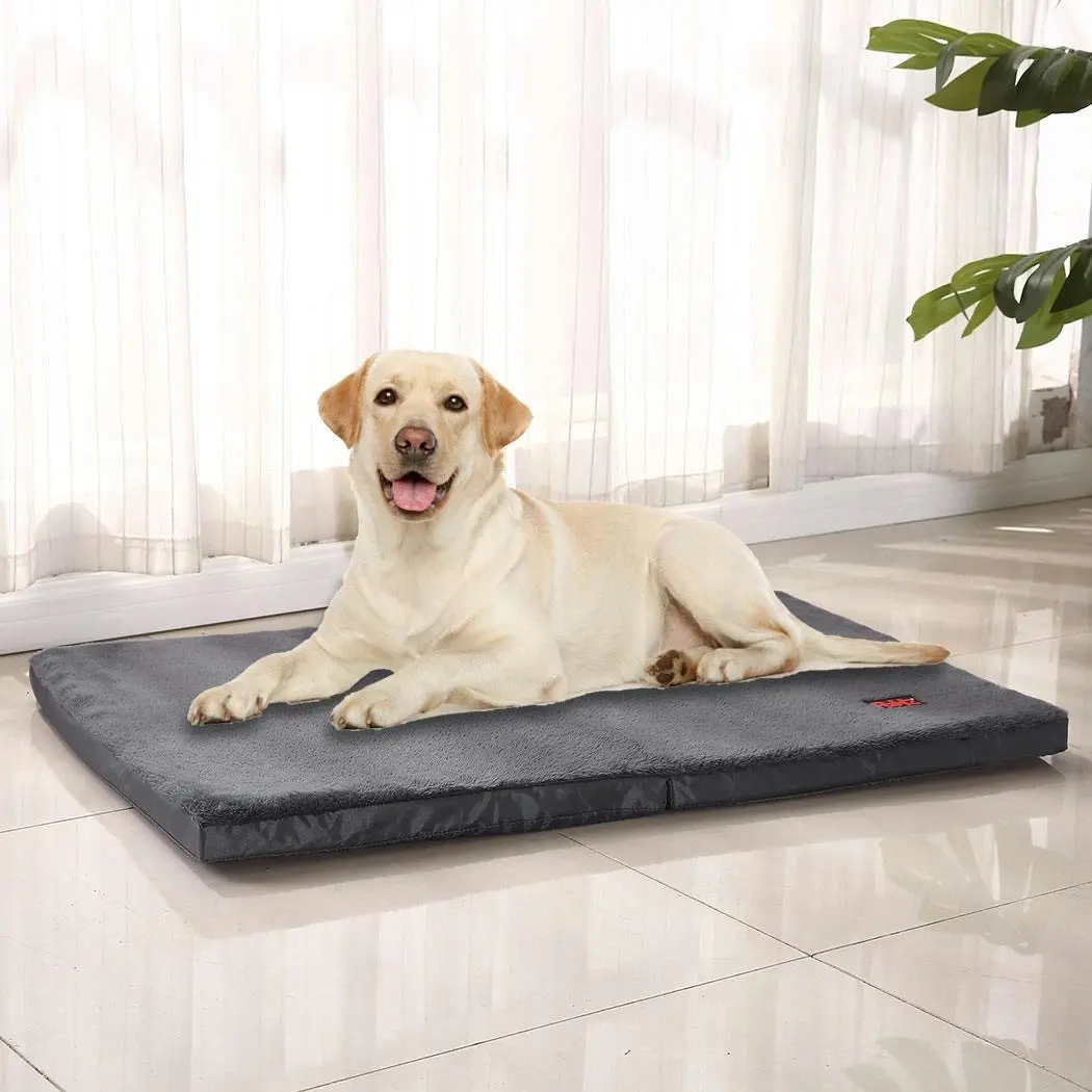 Pawz Pet Bed Foldable Dog Puppy Beds Cushion Pad Pads Soft Plush Cat Pillow L - Pets