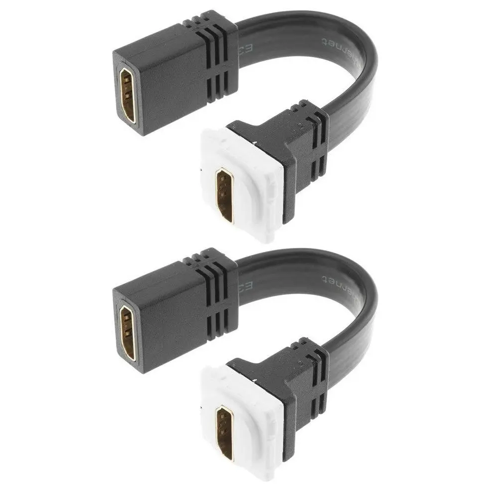 2x Pro2 Flexible Hdmi To Hdmi Female Cable Insert for Clipsal Wall Plate 05Bc6T - Electronics