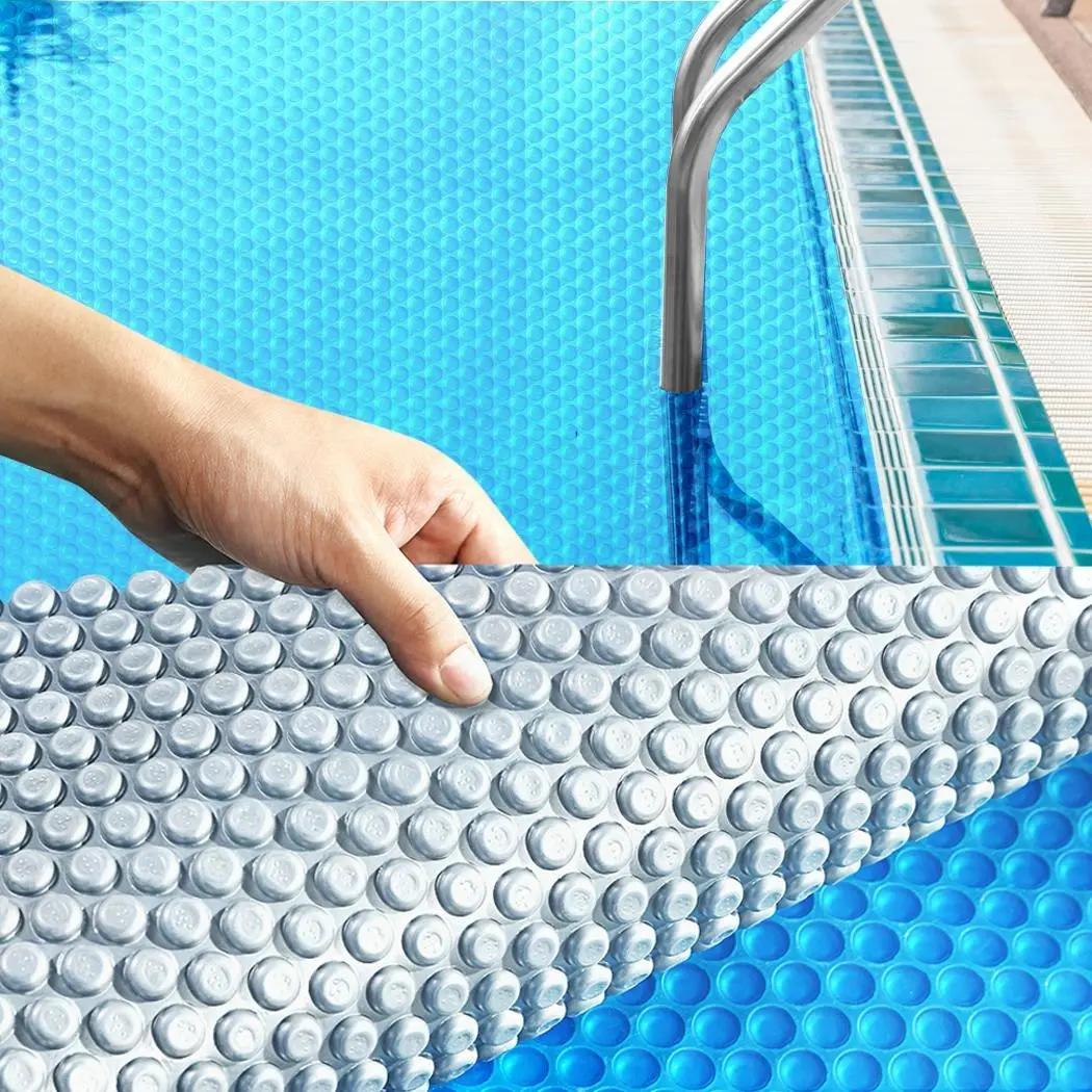 Traderight Group Solar Swimming Pool Cover 400 Micron Outdoor Bubble Blanket Heater 10 X 4.7m - Home & Garden