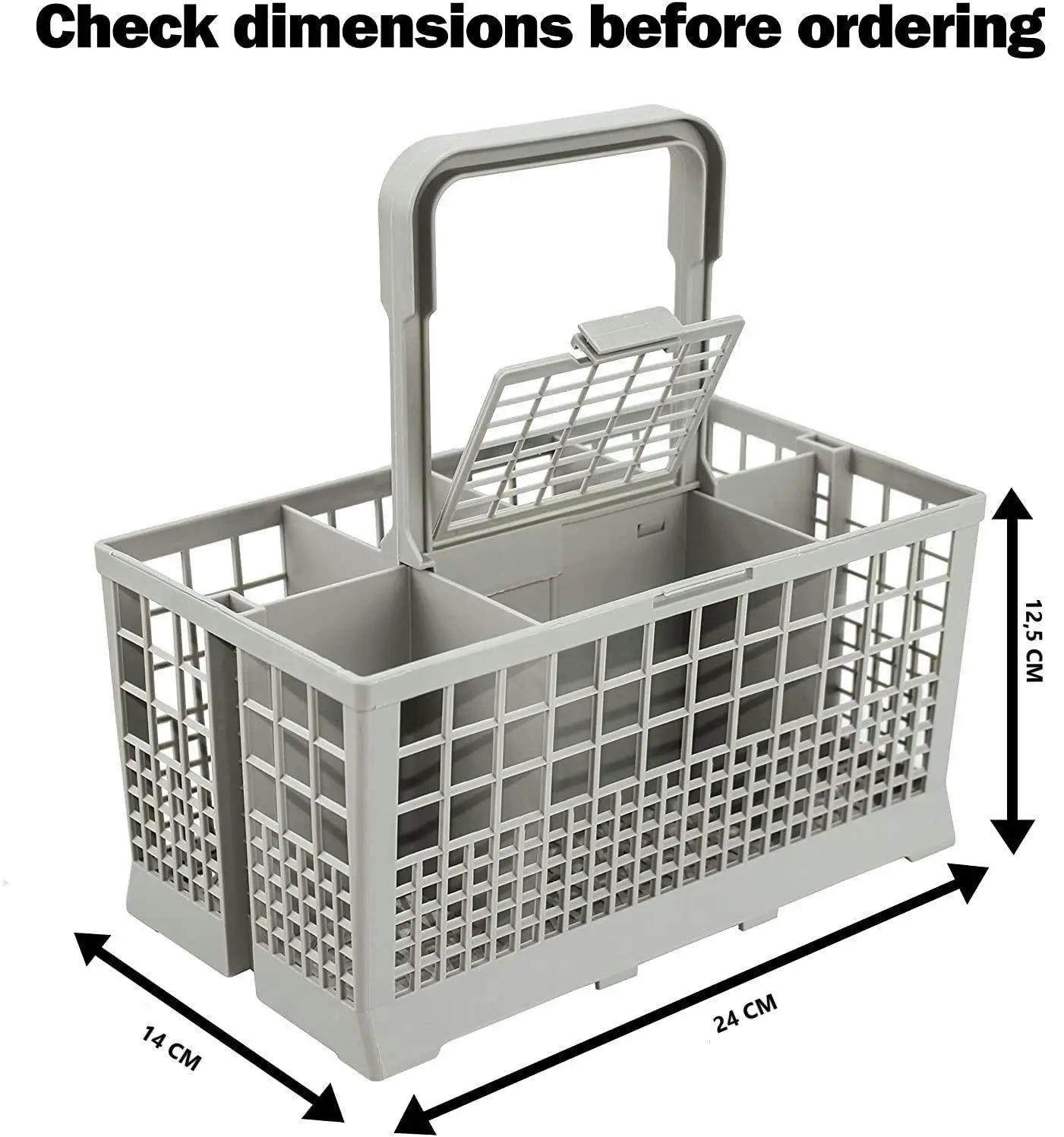 Universal Dishwasher Cutlery Basket (24 x 14 x 12 cm) - Home & Garden