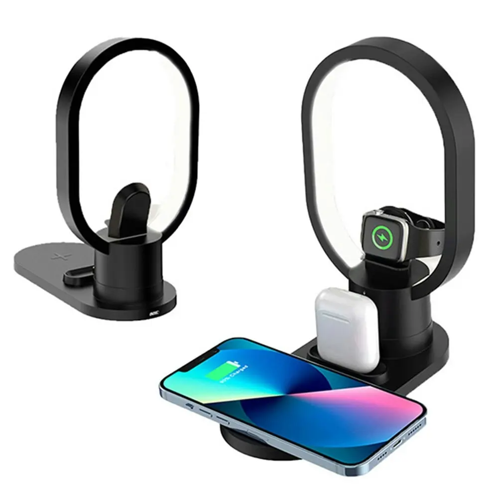 4 in 1 Desktop Wireless Charger With Night Light - Electronics