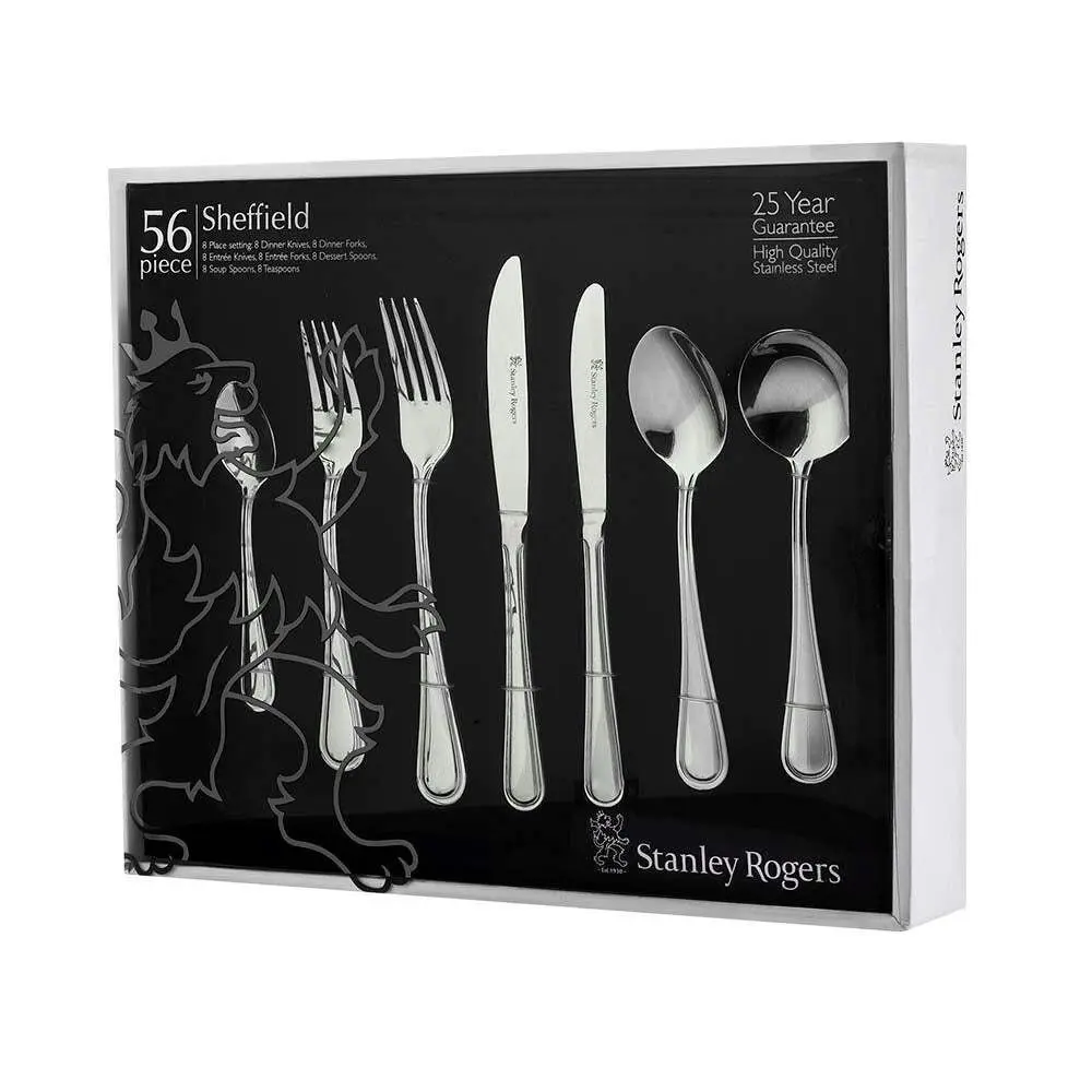 Stanley Rogers 56 Piece Sheffield Stainless Steel Cutlery Set 56pc - Kitchenware - Save up to 70%