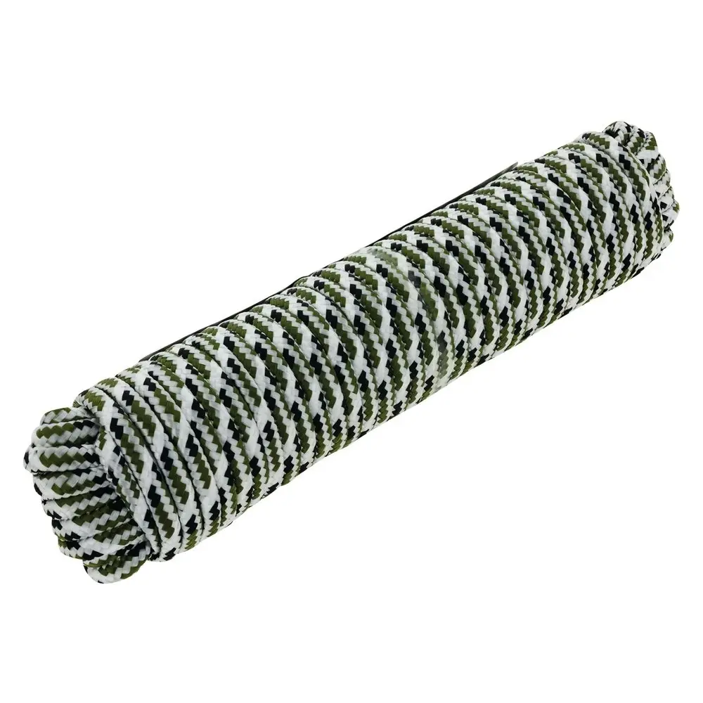 Hulk 4X4 Durable 30m Diamond Braid Poly Rope/Fishing String Strap White/Olive - Sports & Outdoor