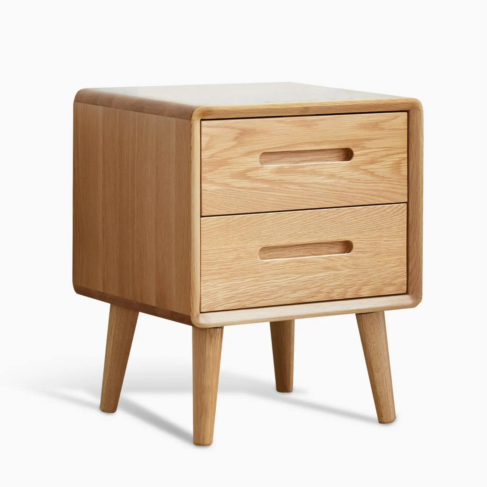 Bedside Table Bed Side Tables Drawers Side Tables Solid Timber American Oak Wood Nightstand - Furniture