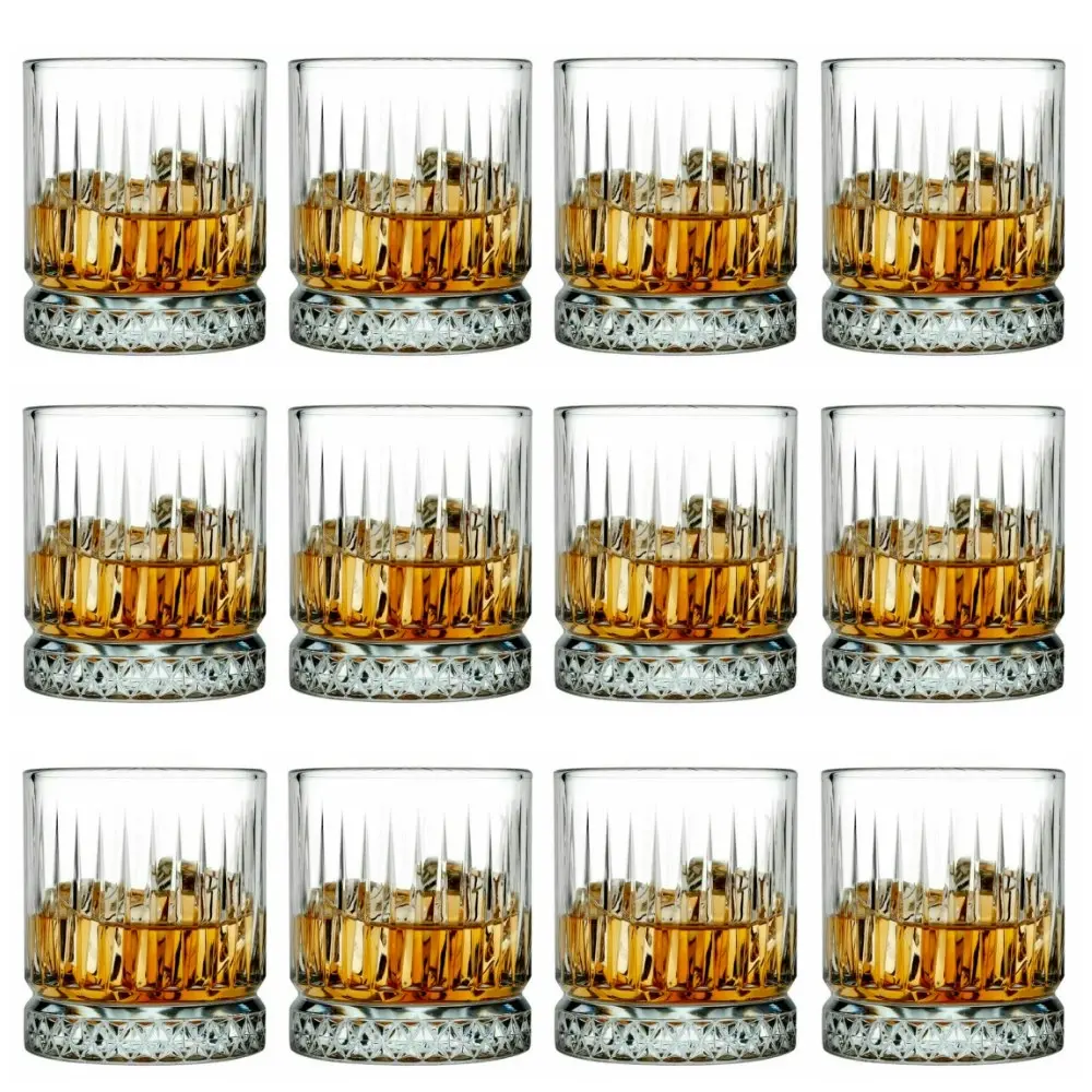 Pasabahce Elysia 355ml Whiskey Glass Tumbler | Set of 12 - Home & Garden