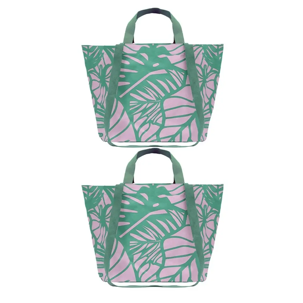 2x Splosh Beach Bliss Palms Travel Outdoor Bag Shoulder Tote Cotton 67x40cm - Fashion