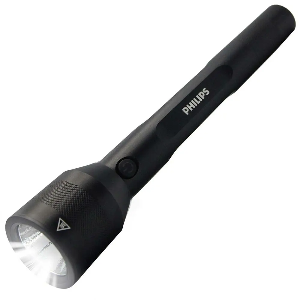 Philips Rechargeable LED Flashlight Handheld Camping 1000LM Torch Light Black - Sports & Outdoor