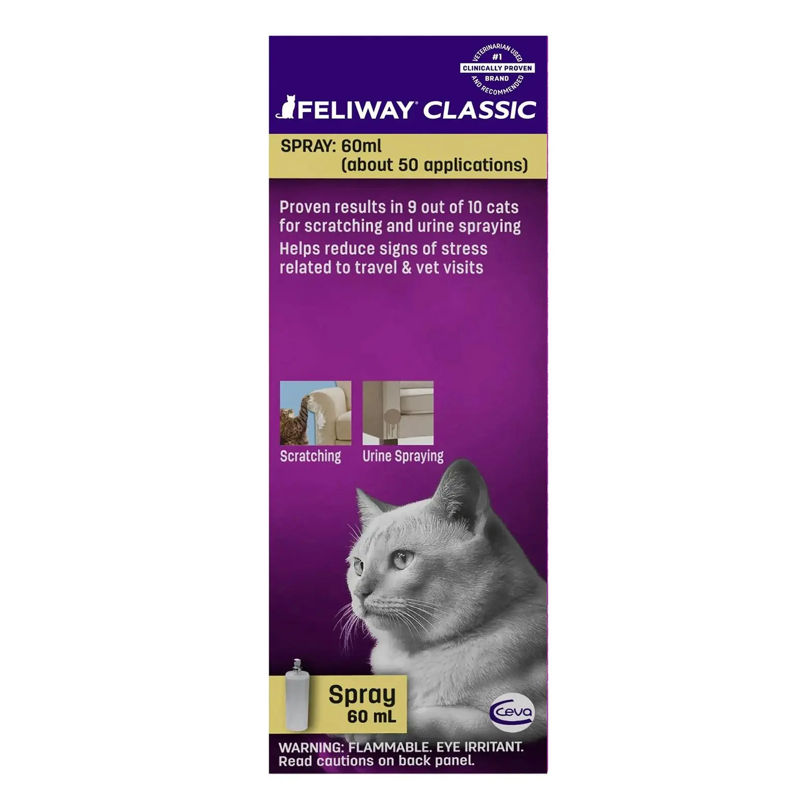 FELIWAY Spray for Kittens and Cats 60 mL - Pets