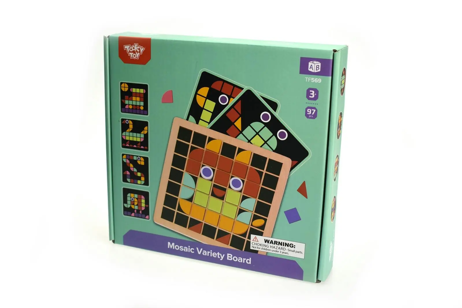 97pc Tooky Toy Mosaic Variety Board Game Kids/Toddler Interactive Fun Play 3+ - Toys & Games