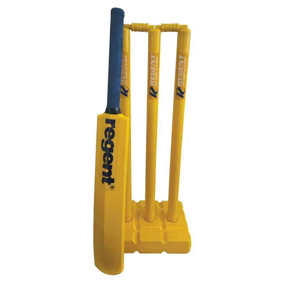 Regent Double Plastic Cricket Set w/ Carry Case Outdoor Beach/Park Family Game - Sports & Outdoor