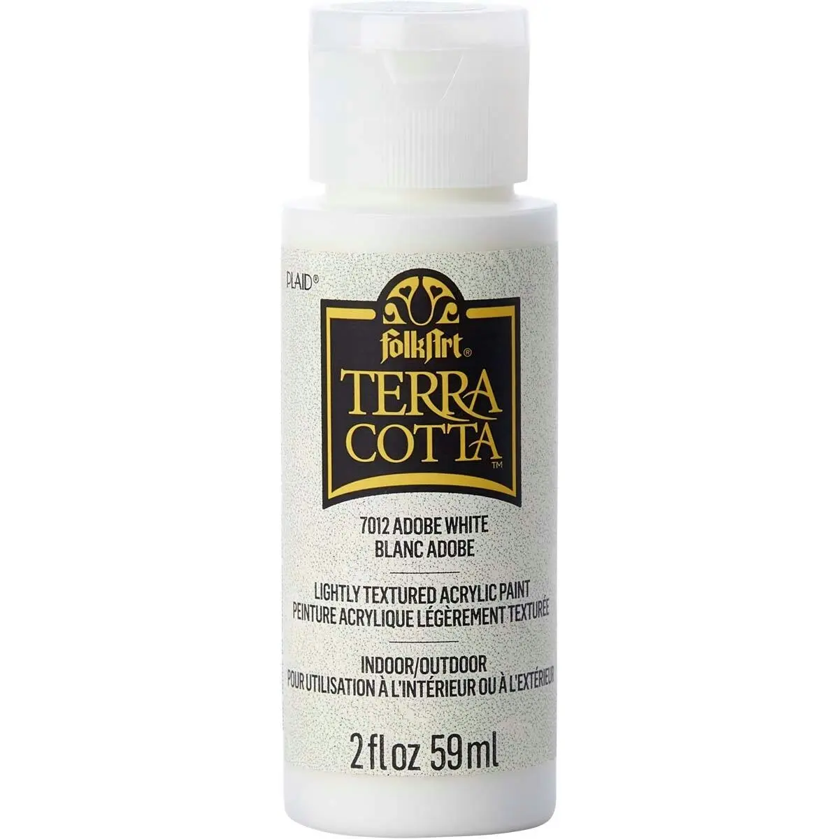 Plaid FolkArt Terra Cotta 59ml Acrylic Art Paint Adobe White Textured Finish - Hobbies