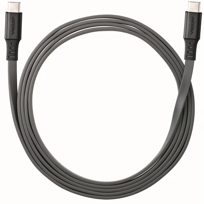 Ventev 6ft Flat USBC to USBC Car/Wall Charging/Sync Cable for Samsung/Tablets - Electronics