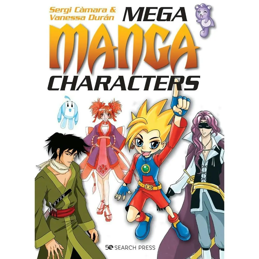 Search Press Mega Manga Characters Paperback Learning Creative Book 128-Pages