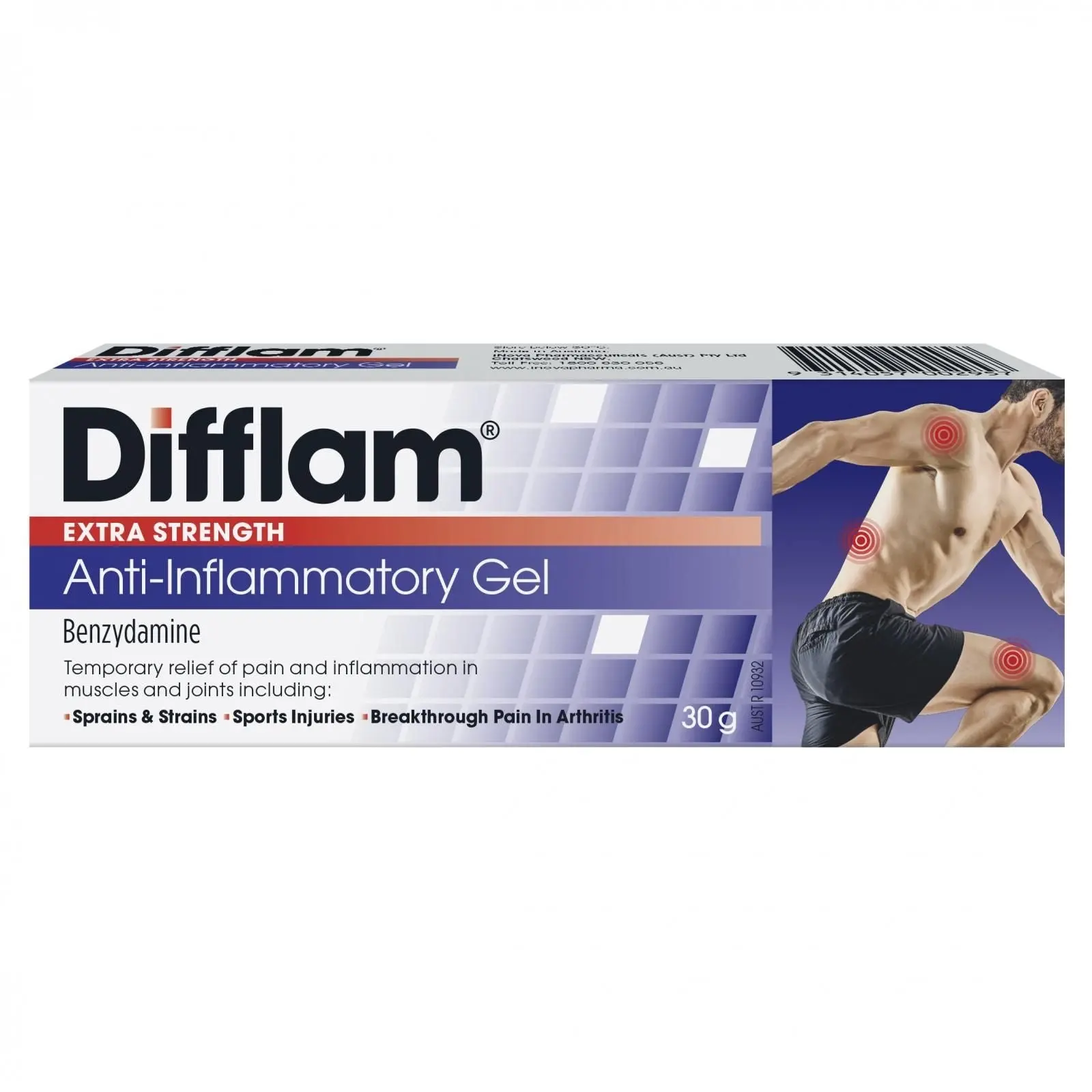 Difflam Extra Strength Gel 5% 30g - Health